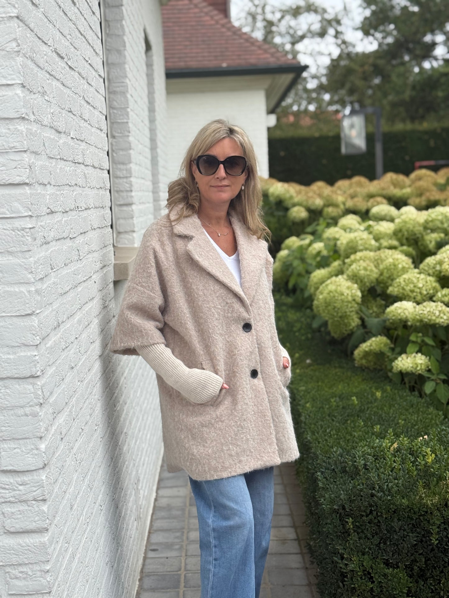Korte jas Brenda beige