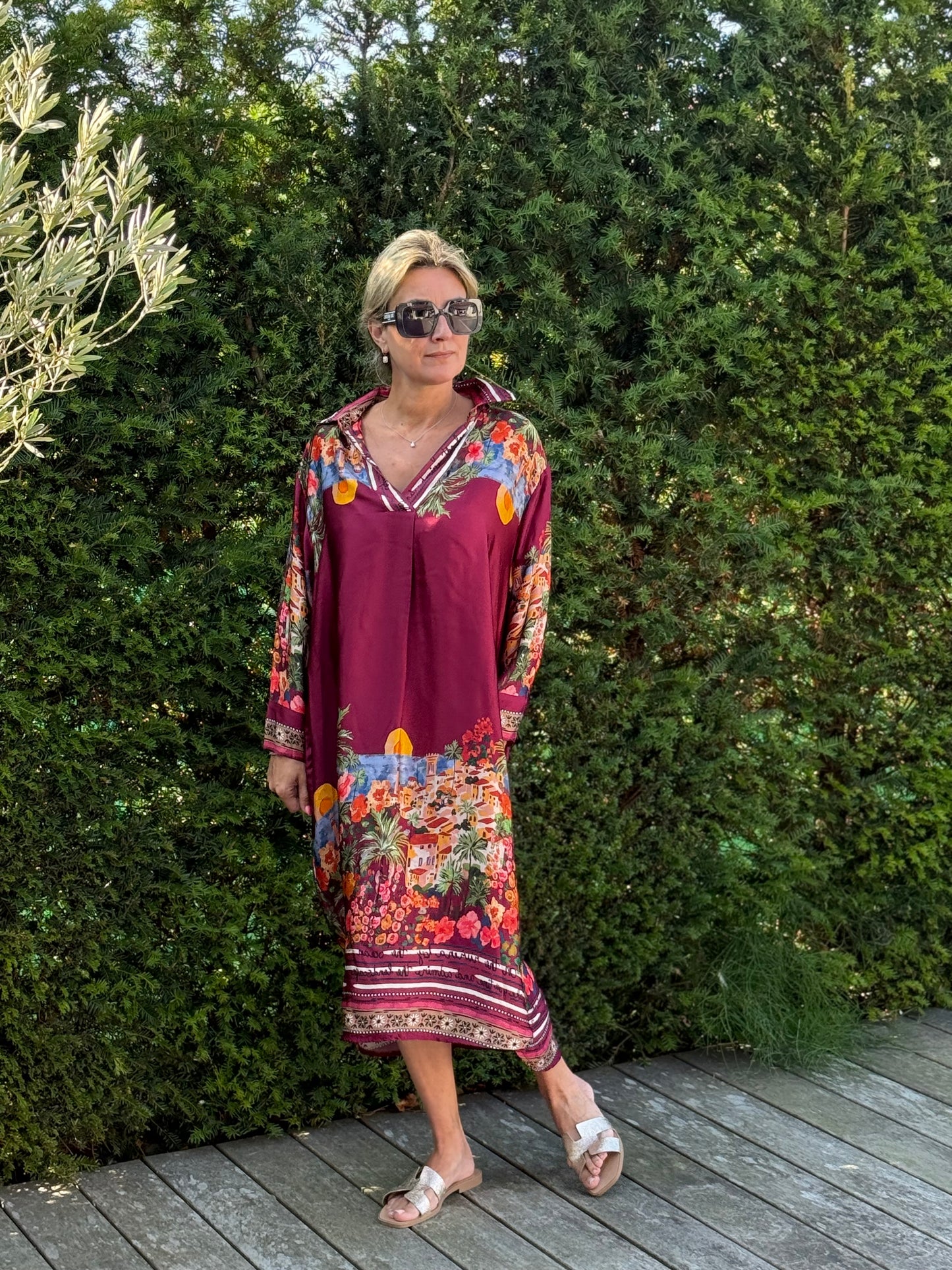 Dress Bibi Burgundy