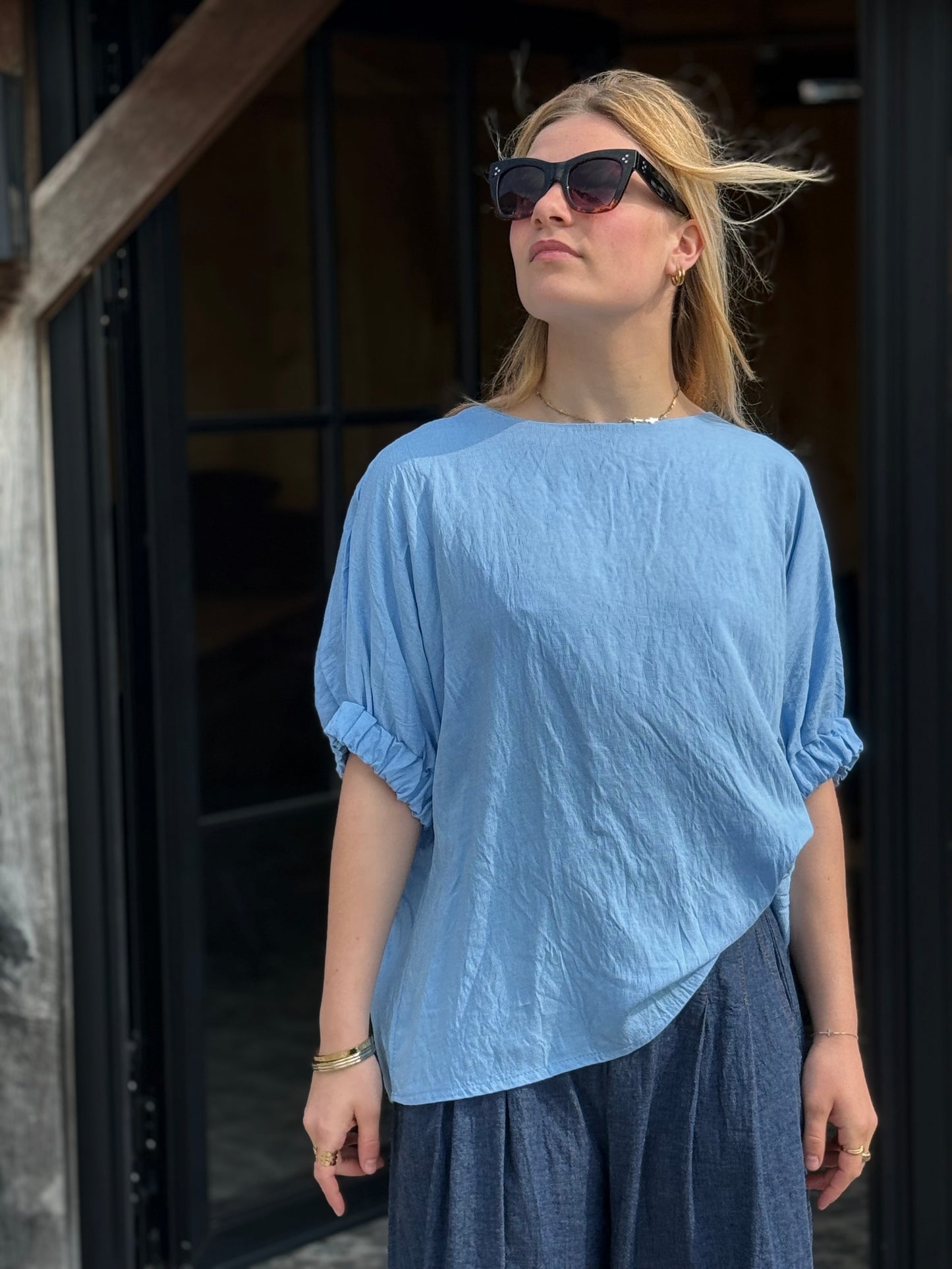 Blouse Antella blauw
