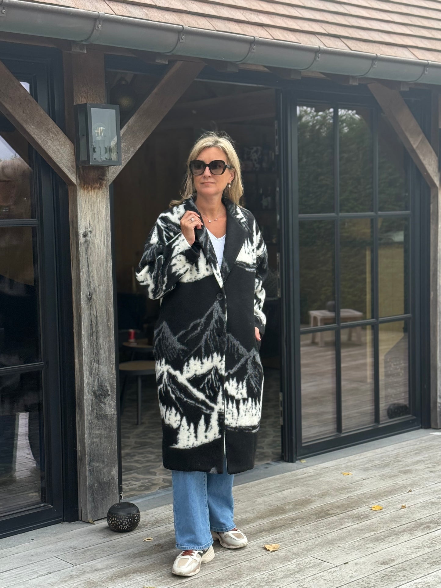 Oversized jas Bonclair zwart