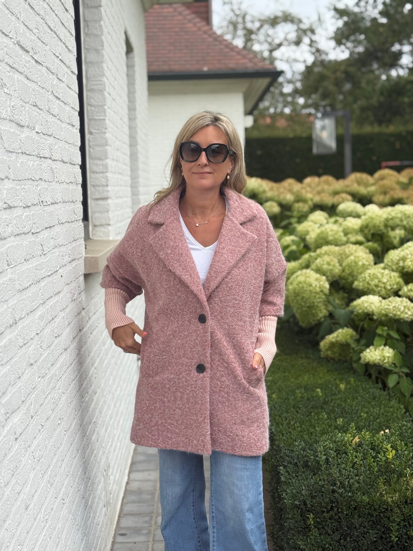 Korte jas Brenda roze