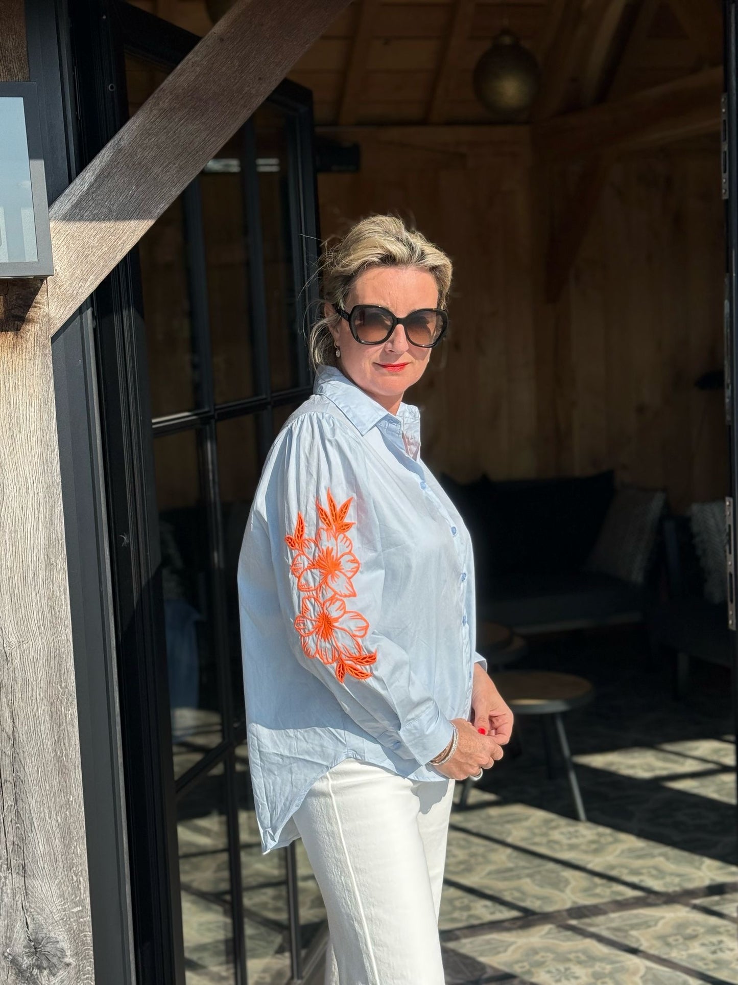 Blouse Anella blauw