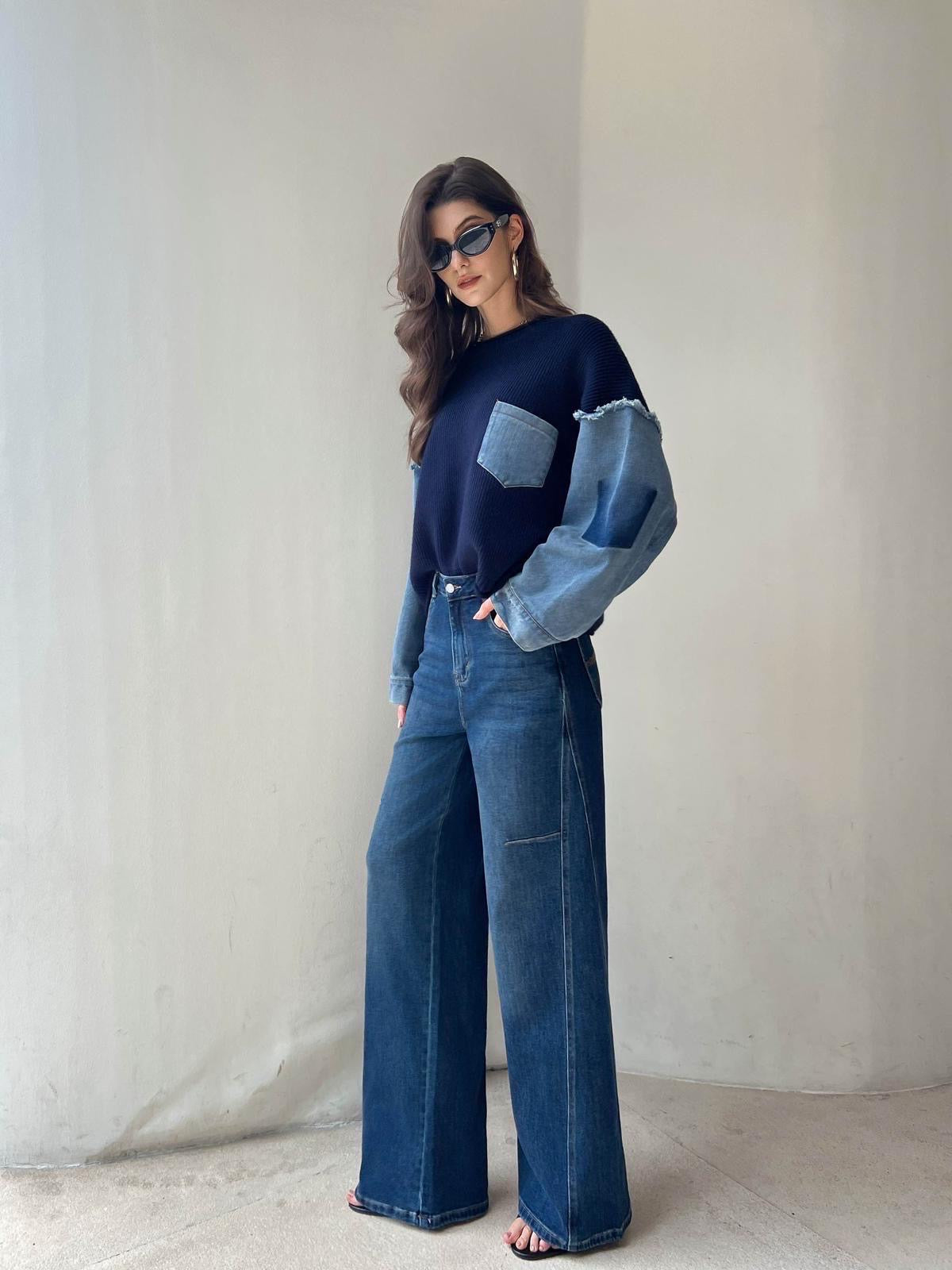 Pull Beluna blauw