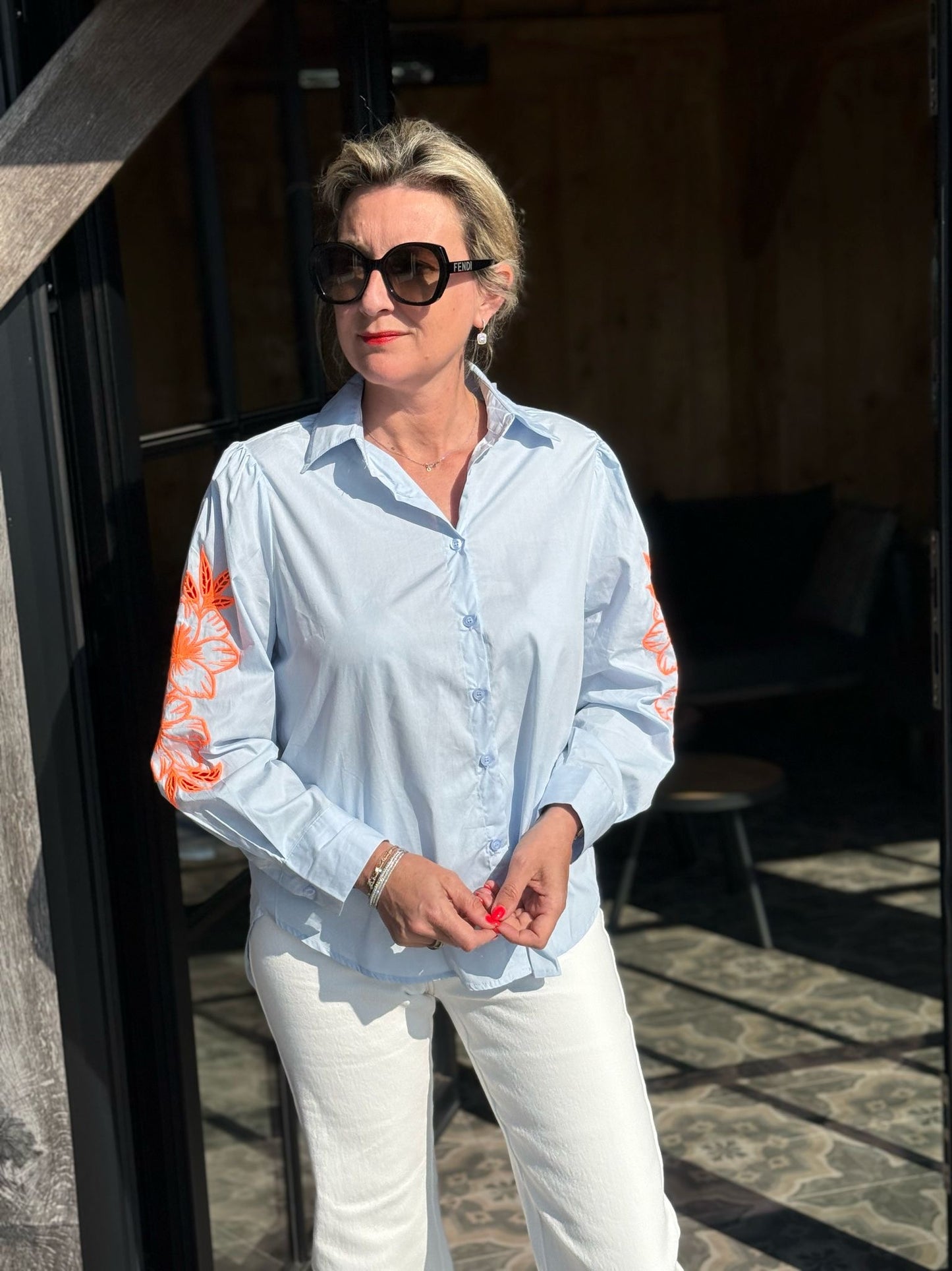 Blouse Anella blauw