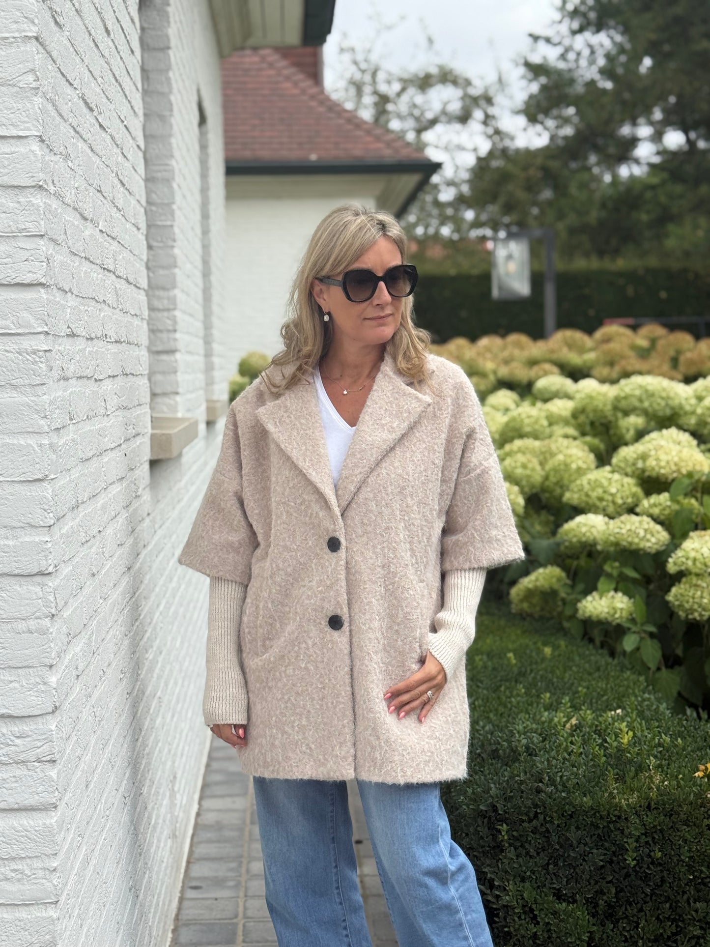 Korte jas Brenda beige