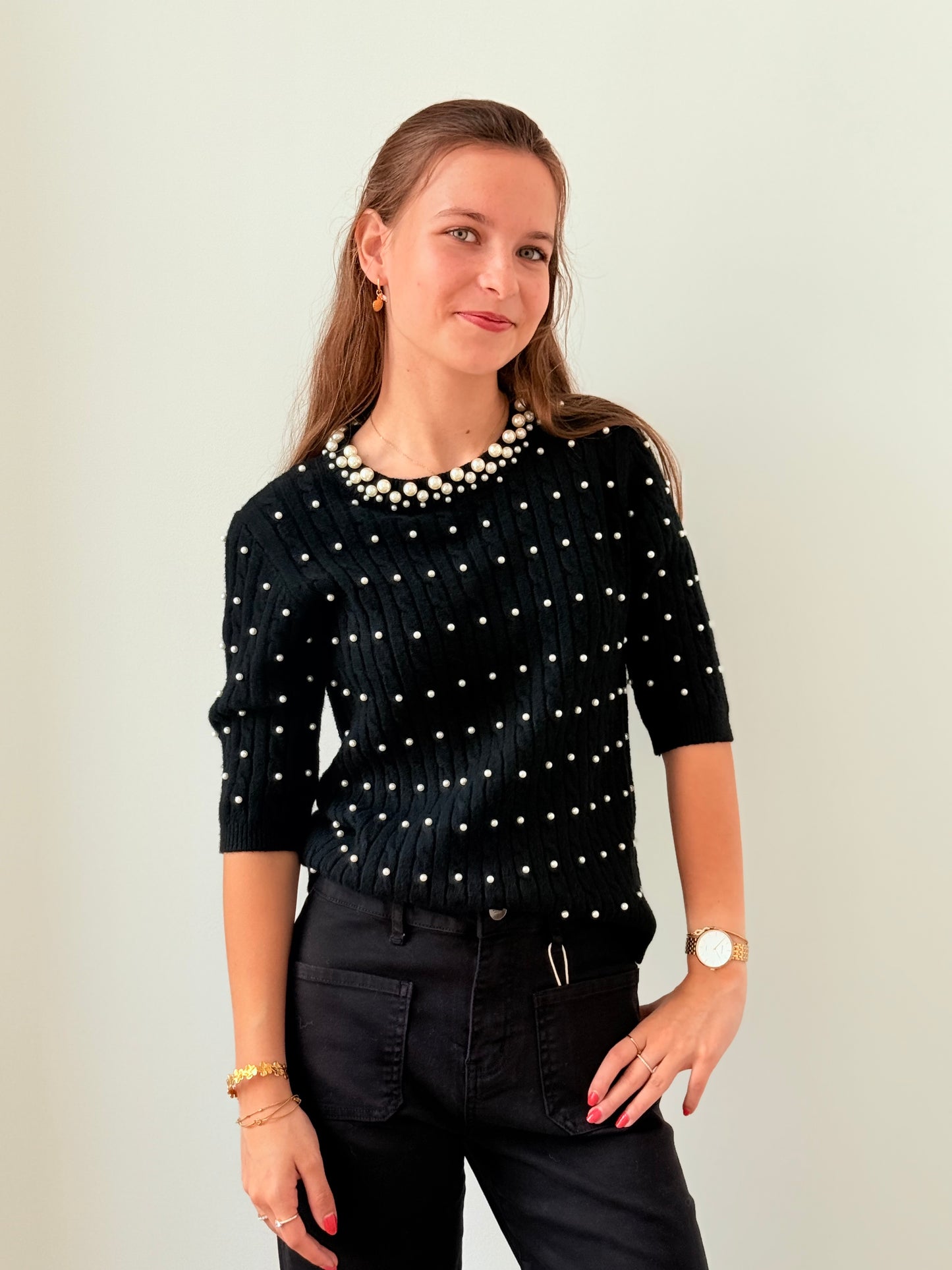 Pull Blanche zwart