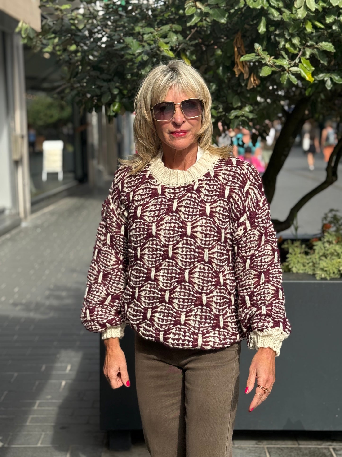 Pull Bahar Bordeaux