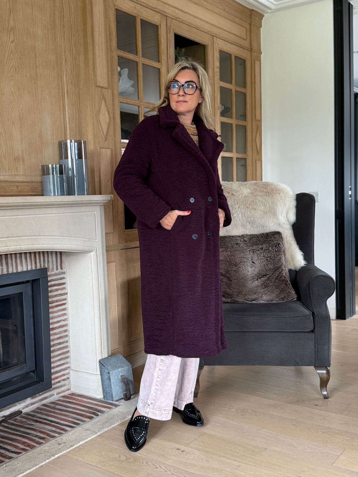 Teddyjas Beddy aubergine