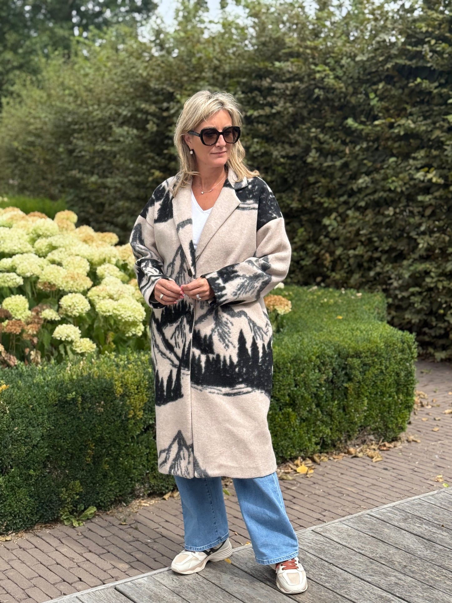 Oversized jas Bonclair beige