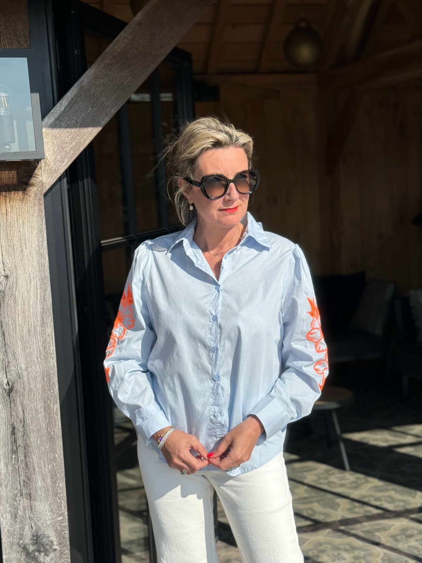 Blouse Anella blauw