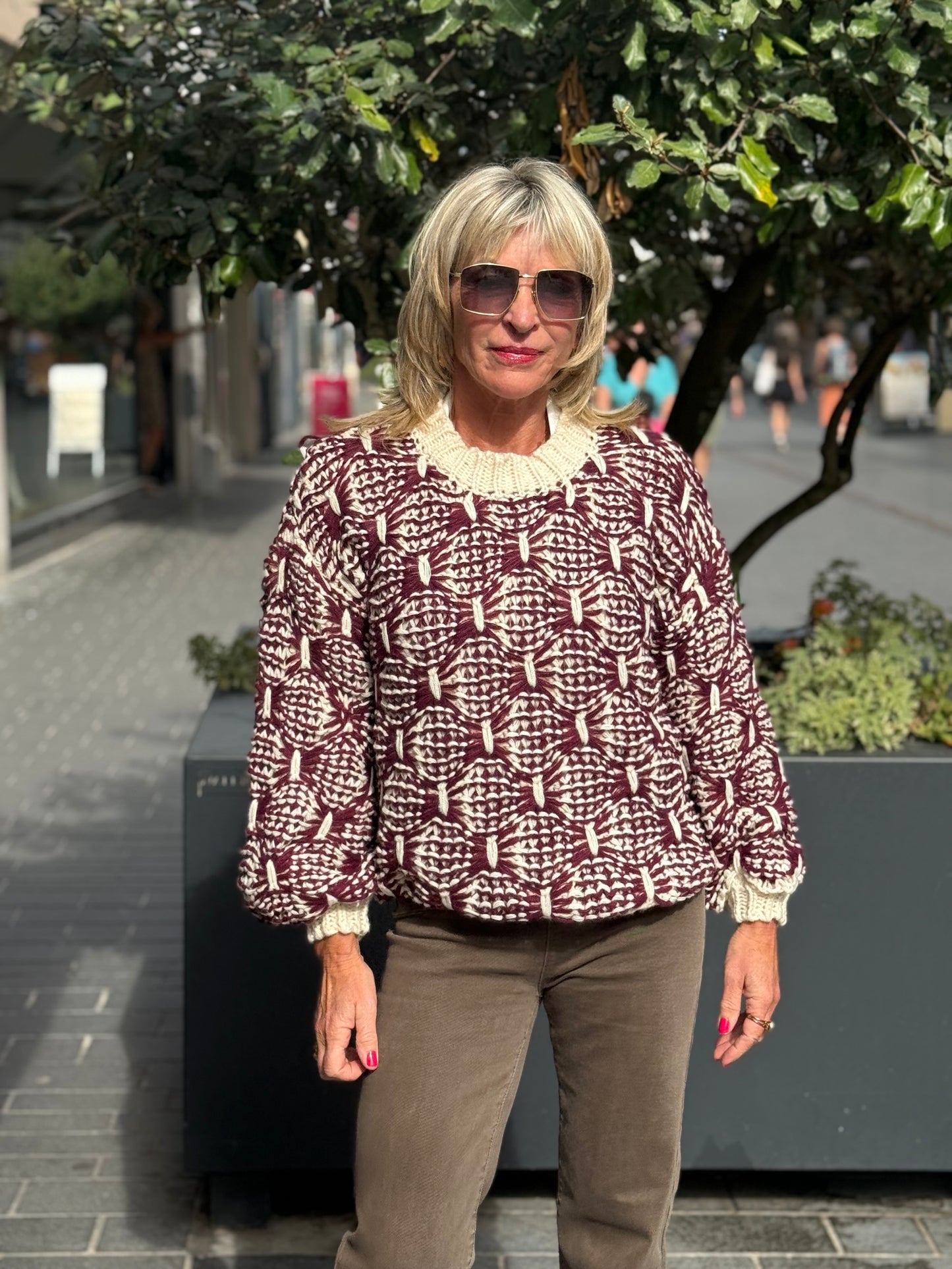 Pull Bahar Bordeaux