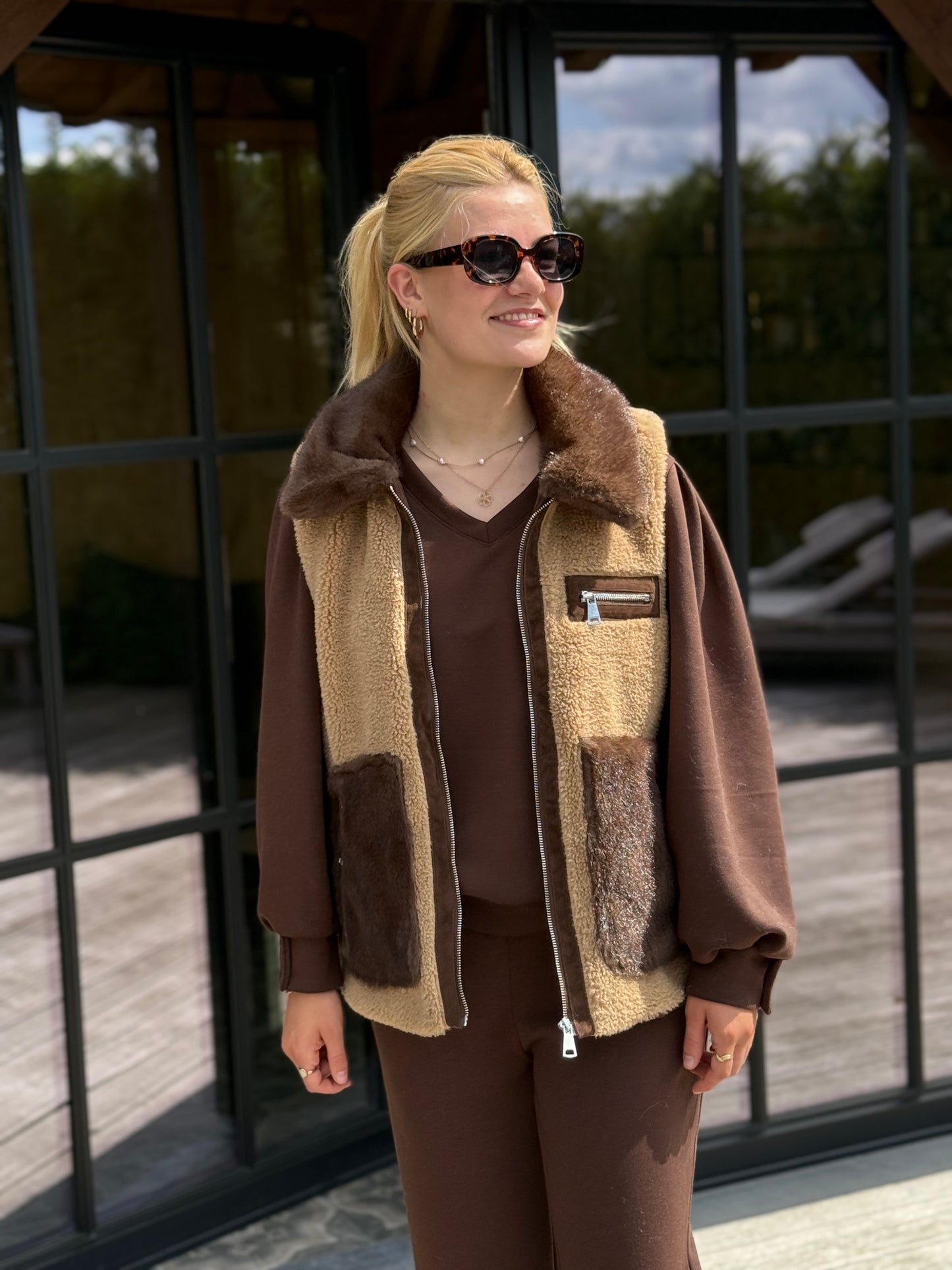 Gilet Beatriz camel