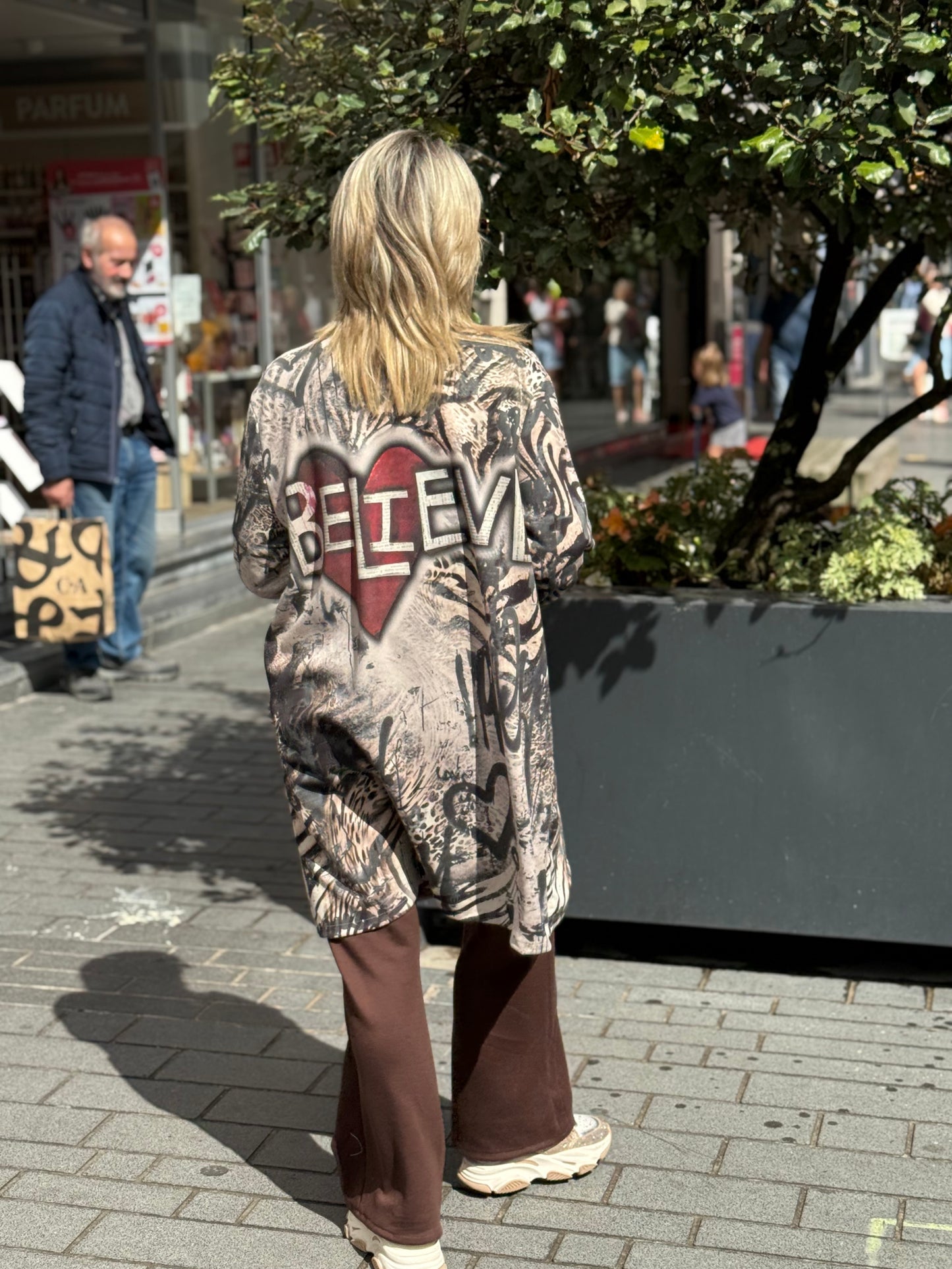 Lange jas Bridget Crea
