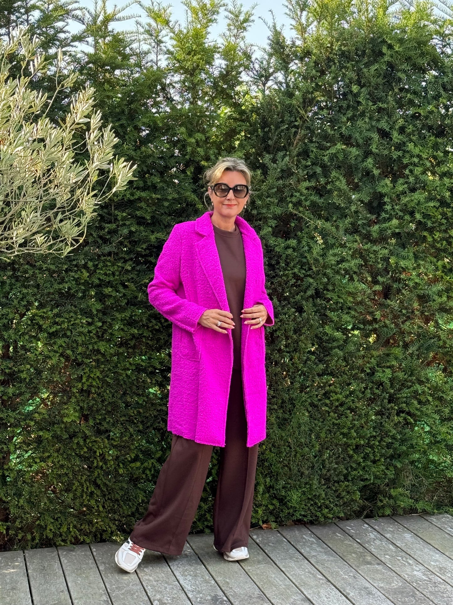Mantel Bouclé Magenta