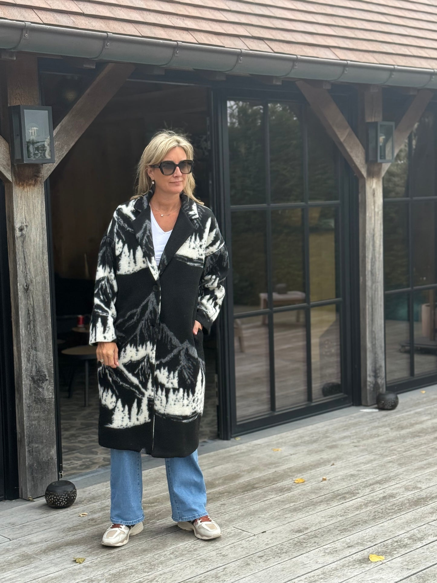 Oversized jas Bonclair zwart
