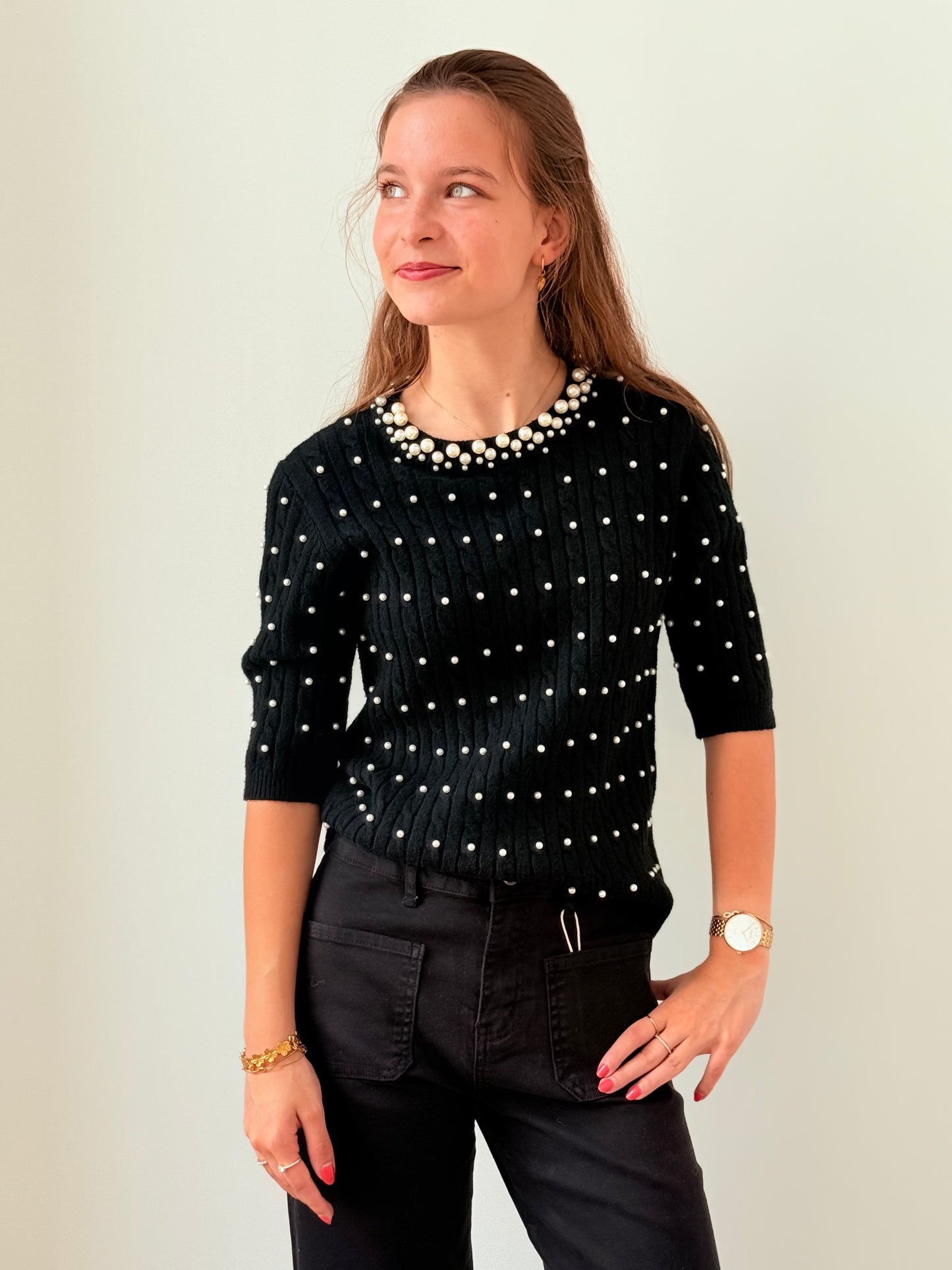 Pull Blanche zwart