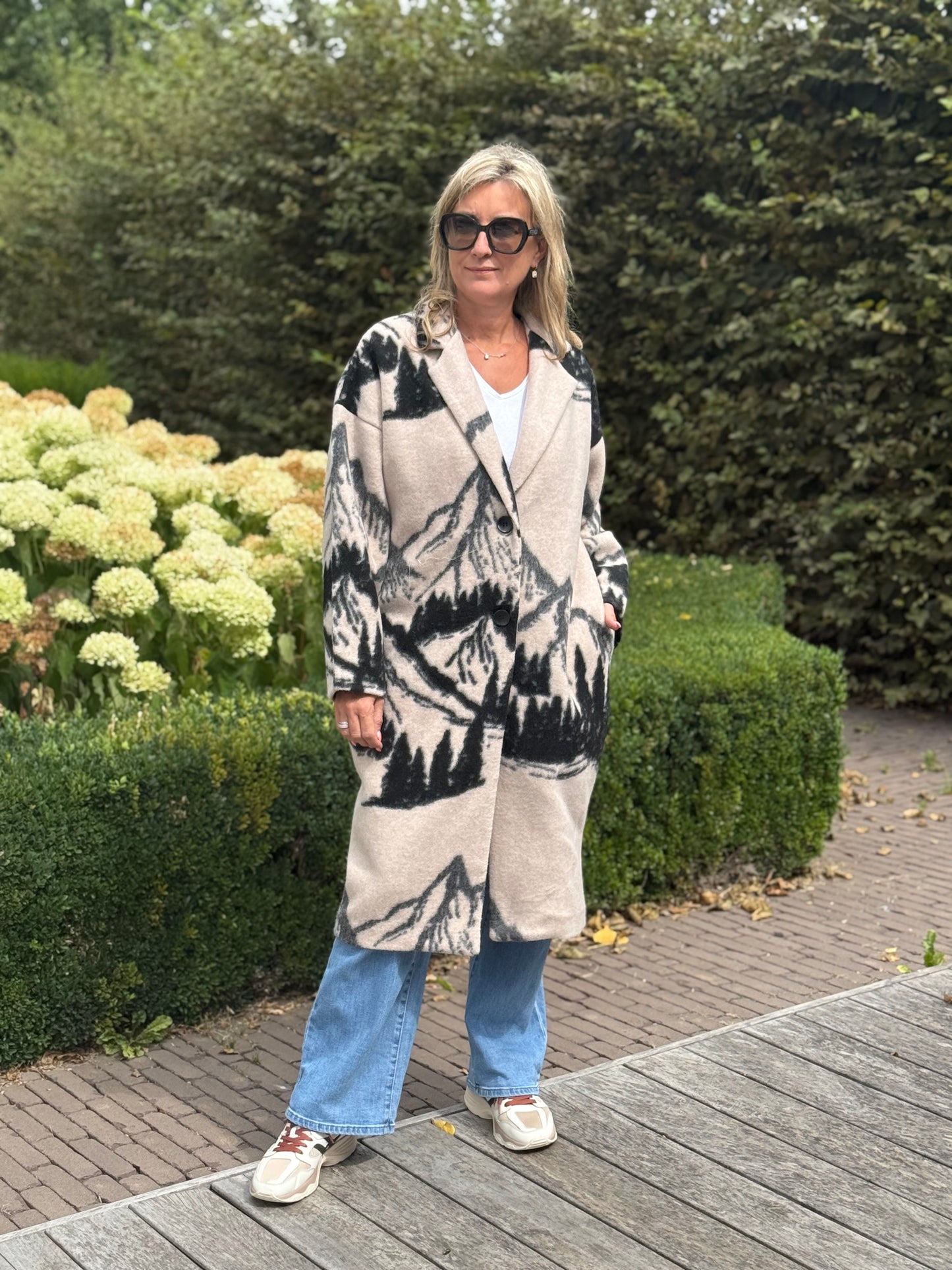 Oversized jas Bonclair beige