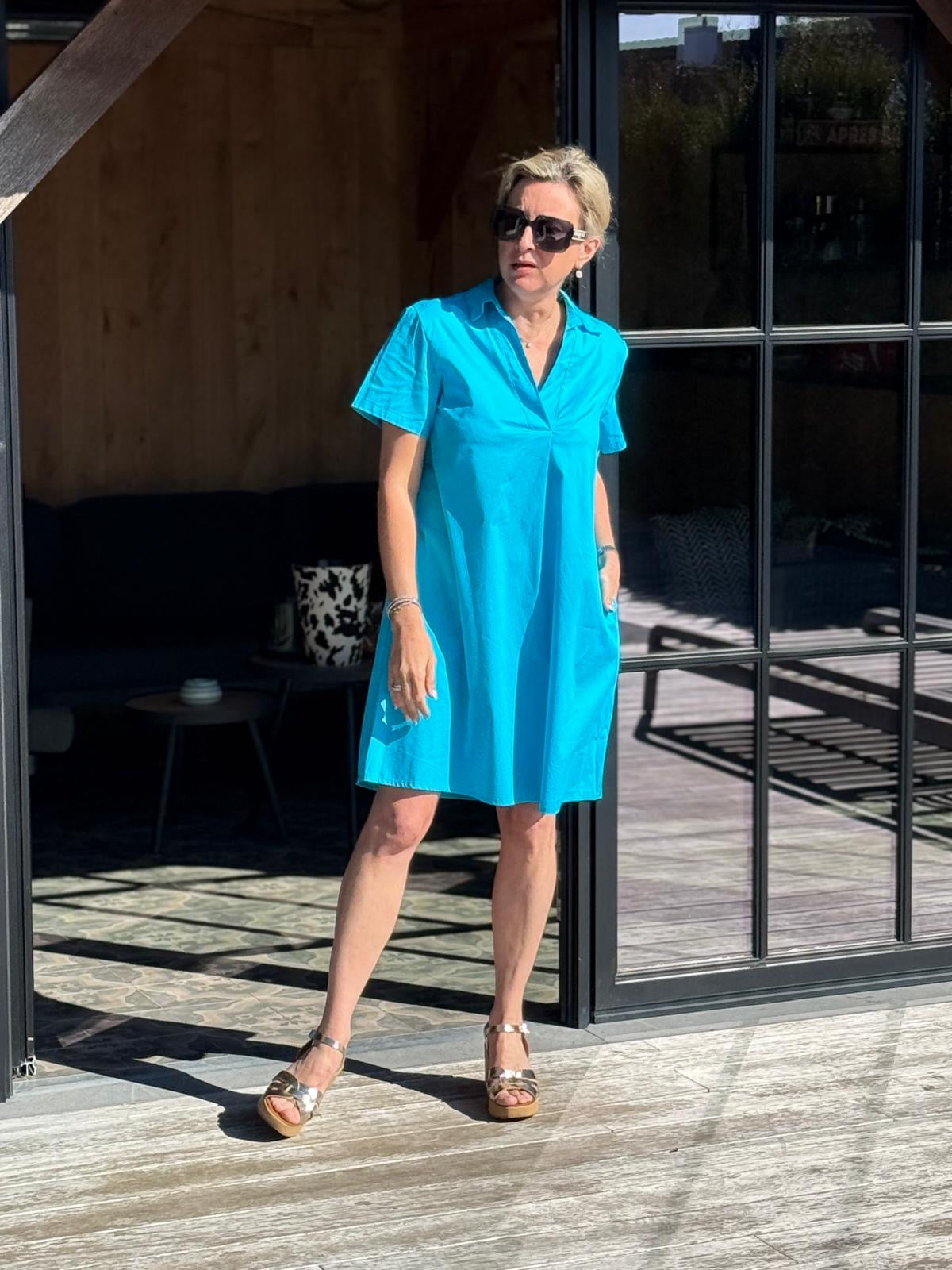 Kleed Agnes turquoise