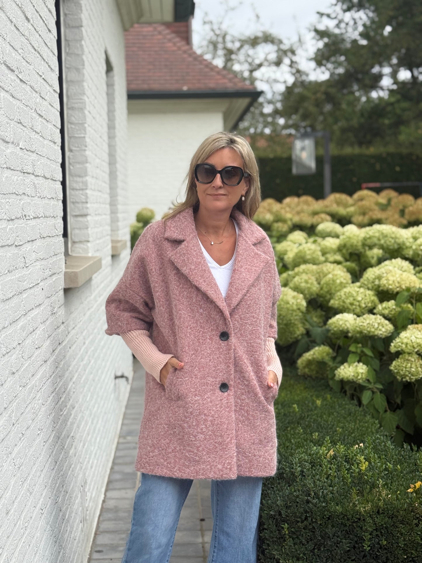 Korte jas Brenda roze
