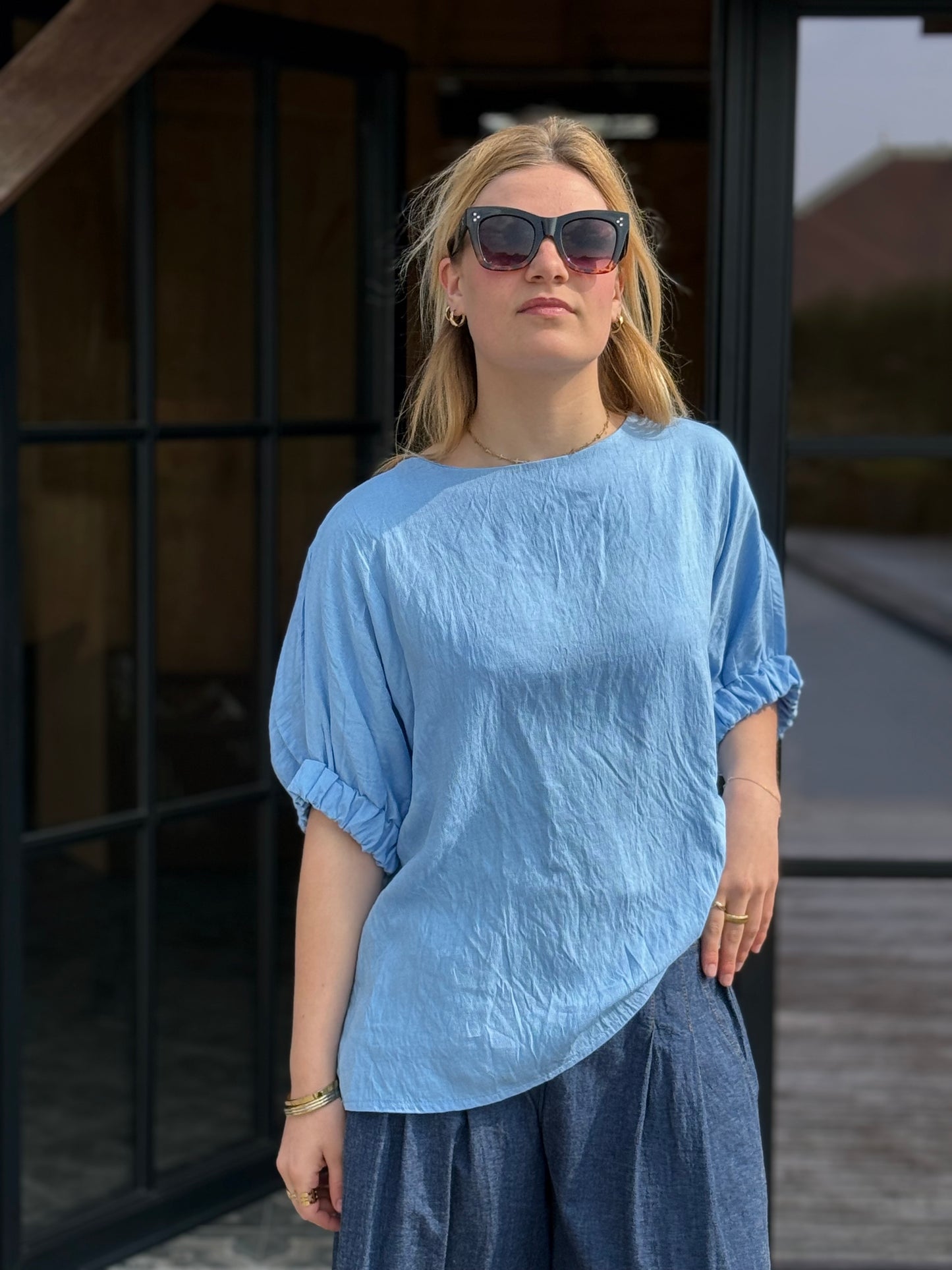 Blouse Antella blauw