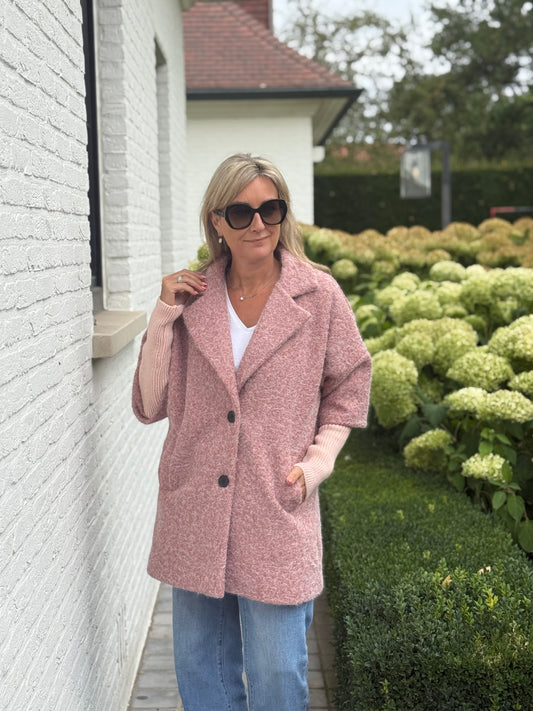 Korte jas Brenda roze