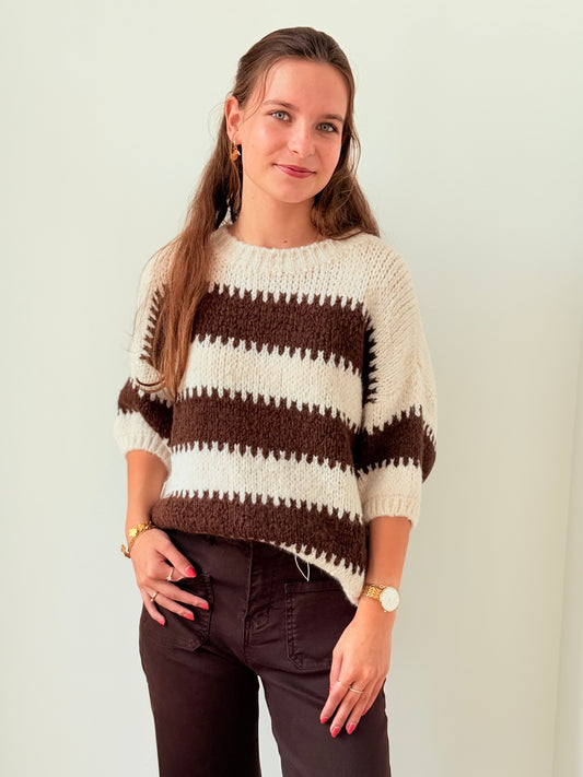 Pull Bo bruin beige