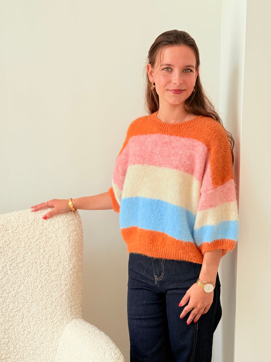 Pull Beatrice oranje beige