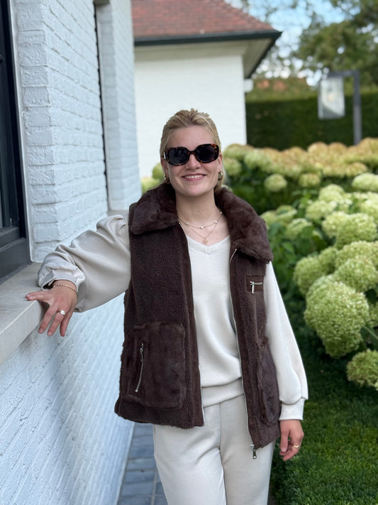 Gilet Beatriz chocolade