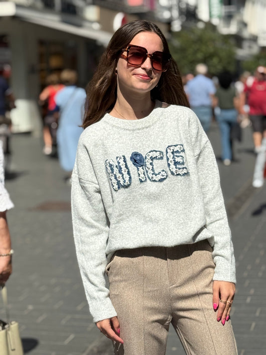 Pull Bertina grey