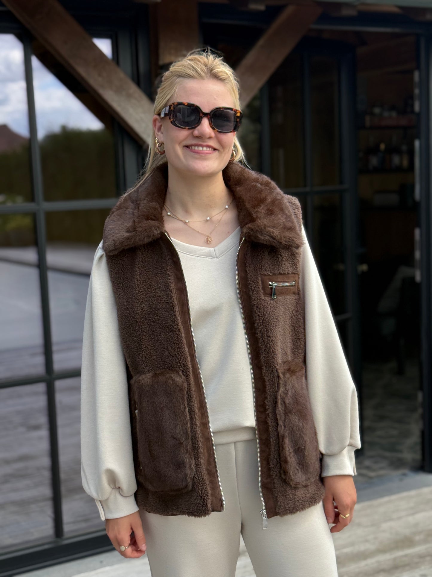 Gilet Beatriz chocolade