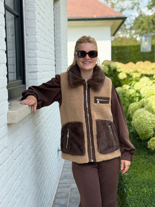 Gilet Beatriz camel