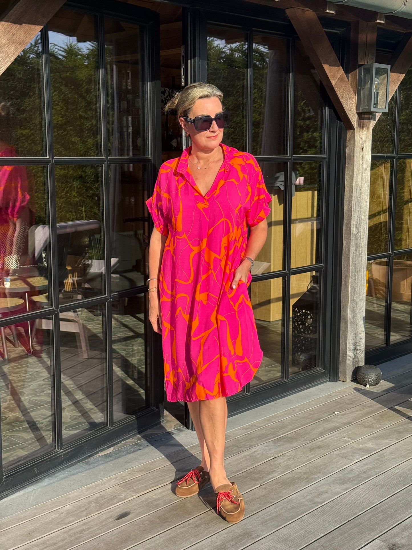 Kleed Cally Fuxia Orange signs)