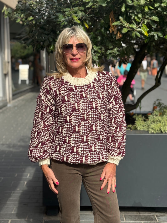 Pull Bahar Bordeaux