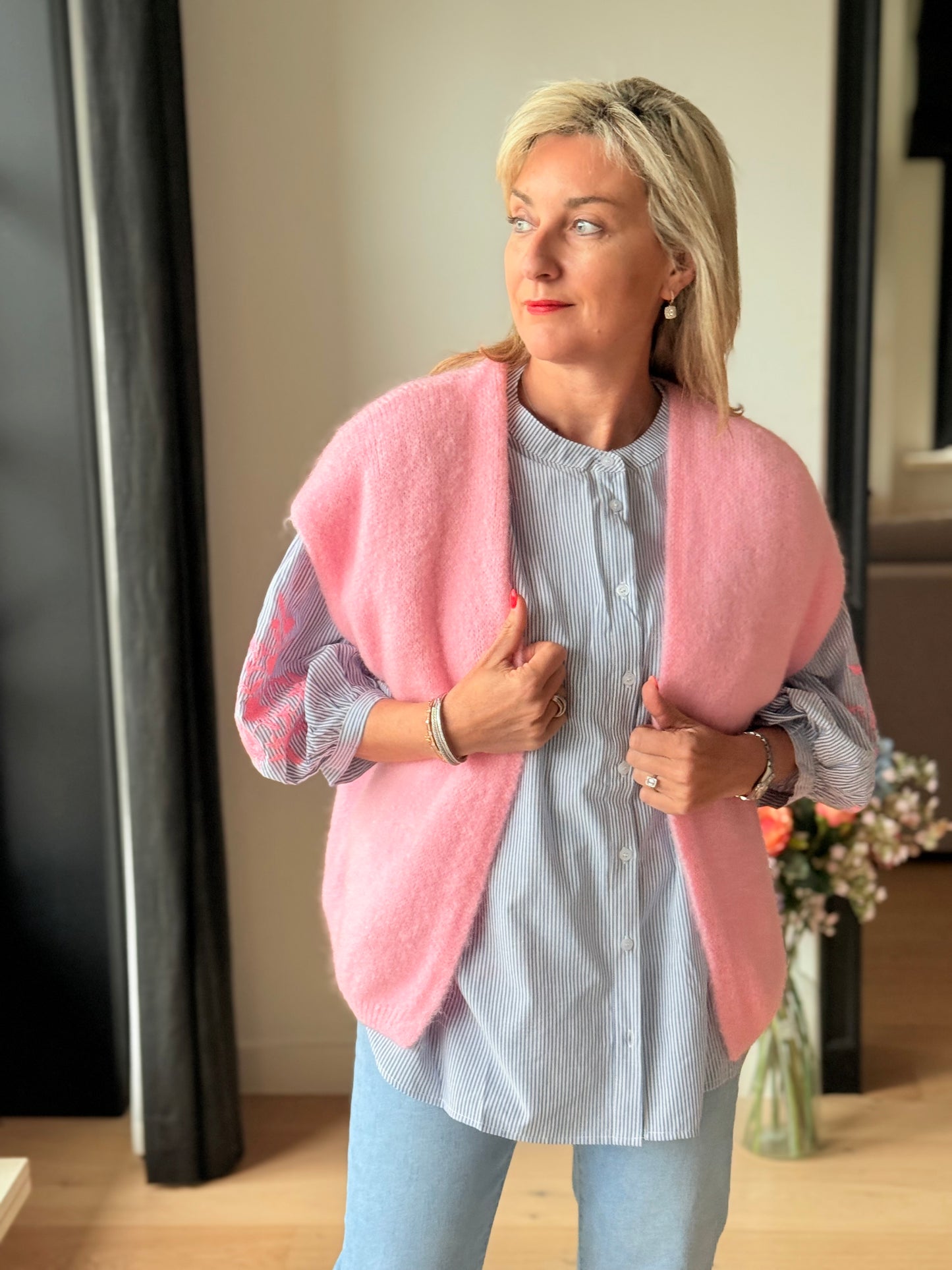 Gilet Adèle rosé