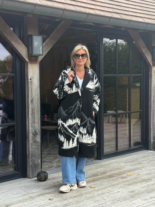 Oversized jas Bonclair zwart
