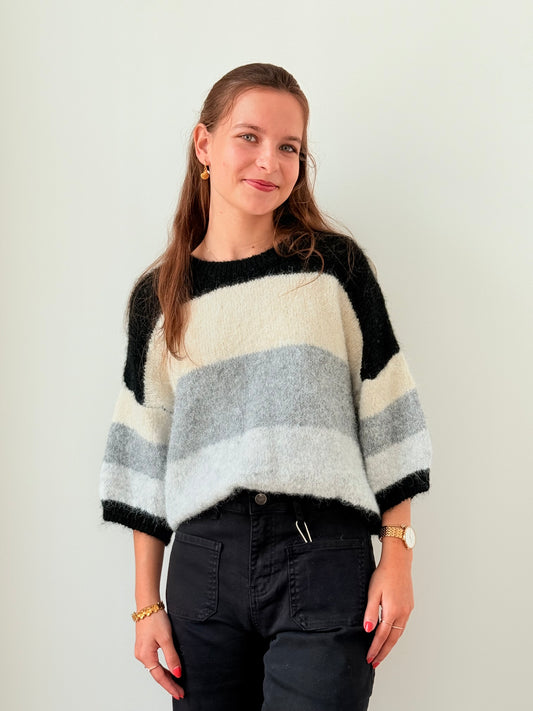 Pull Beatrice zwart beige