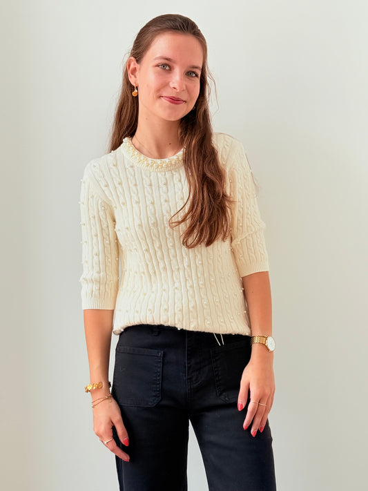 Pull Blanche beige