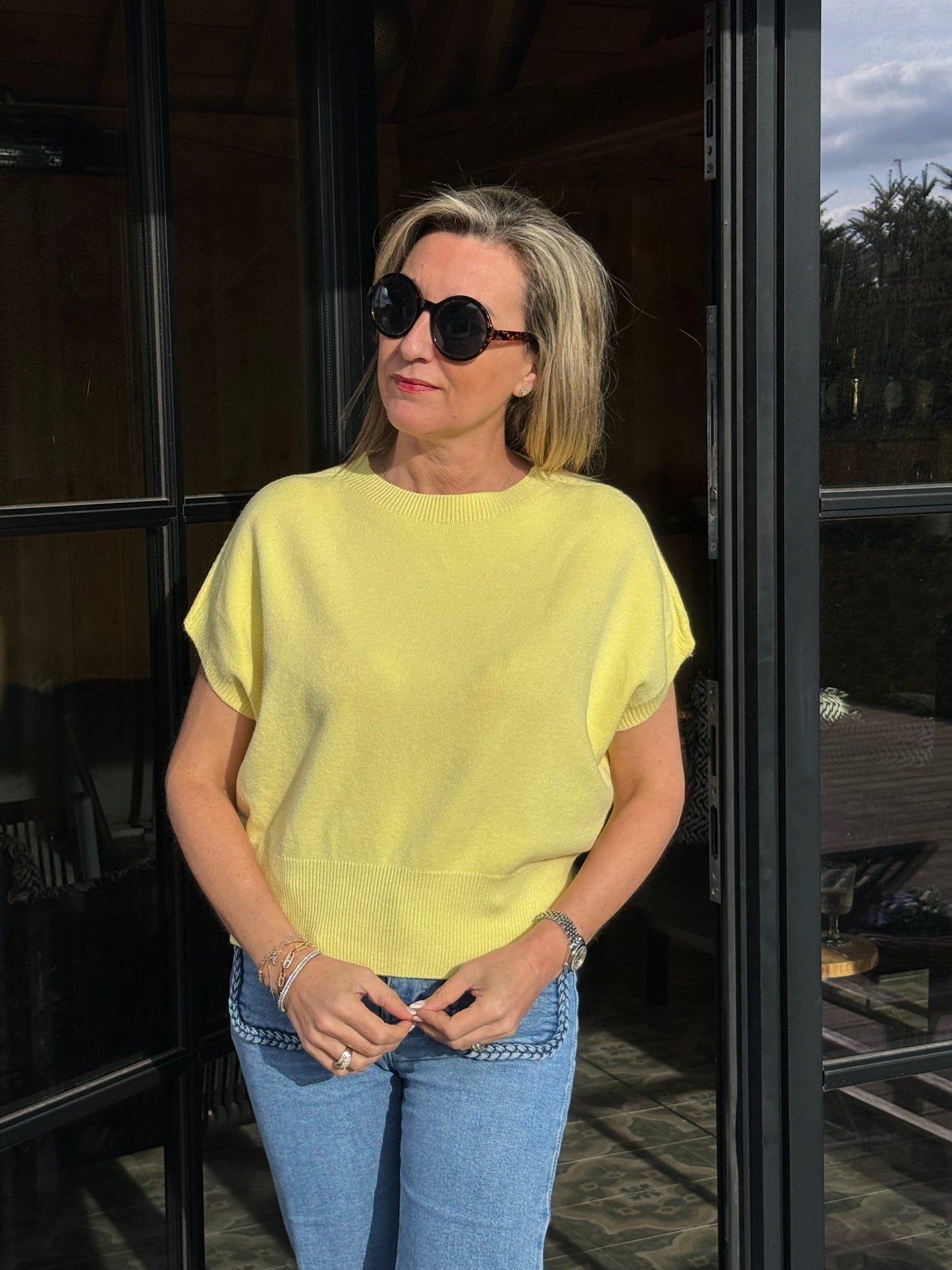 Tricot trui Cosy yellow