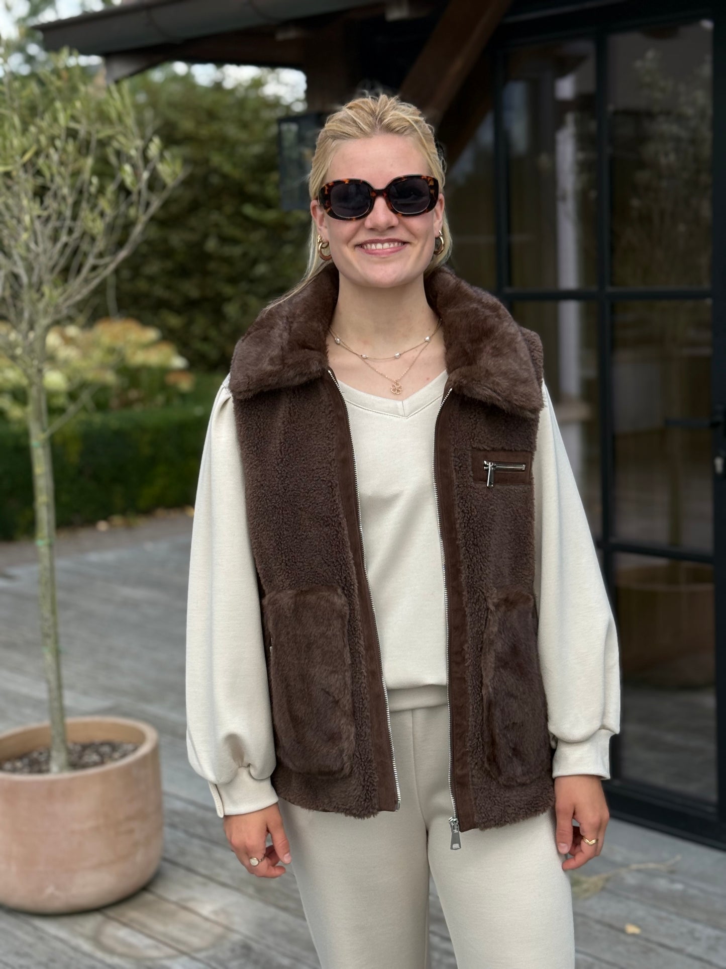 Gilet Beatriz chocolade