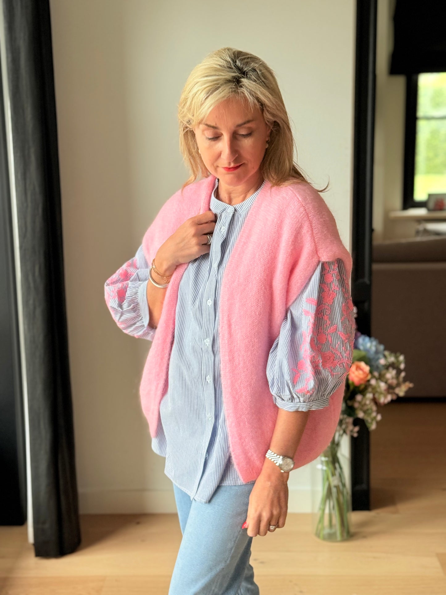 Gilet Adèle rosé