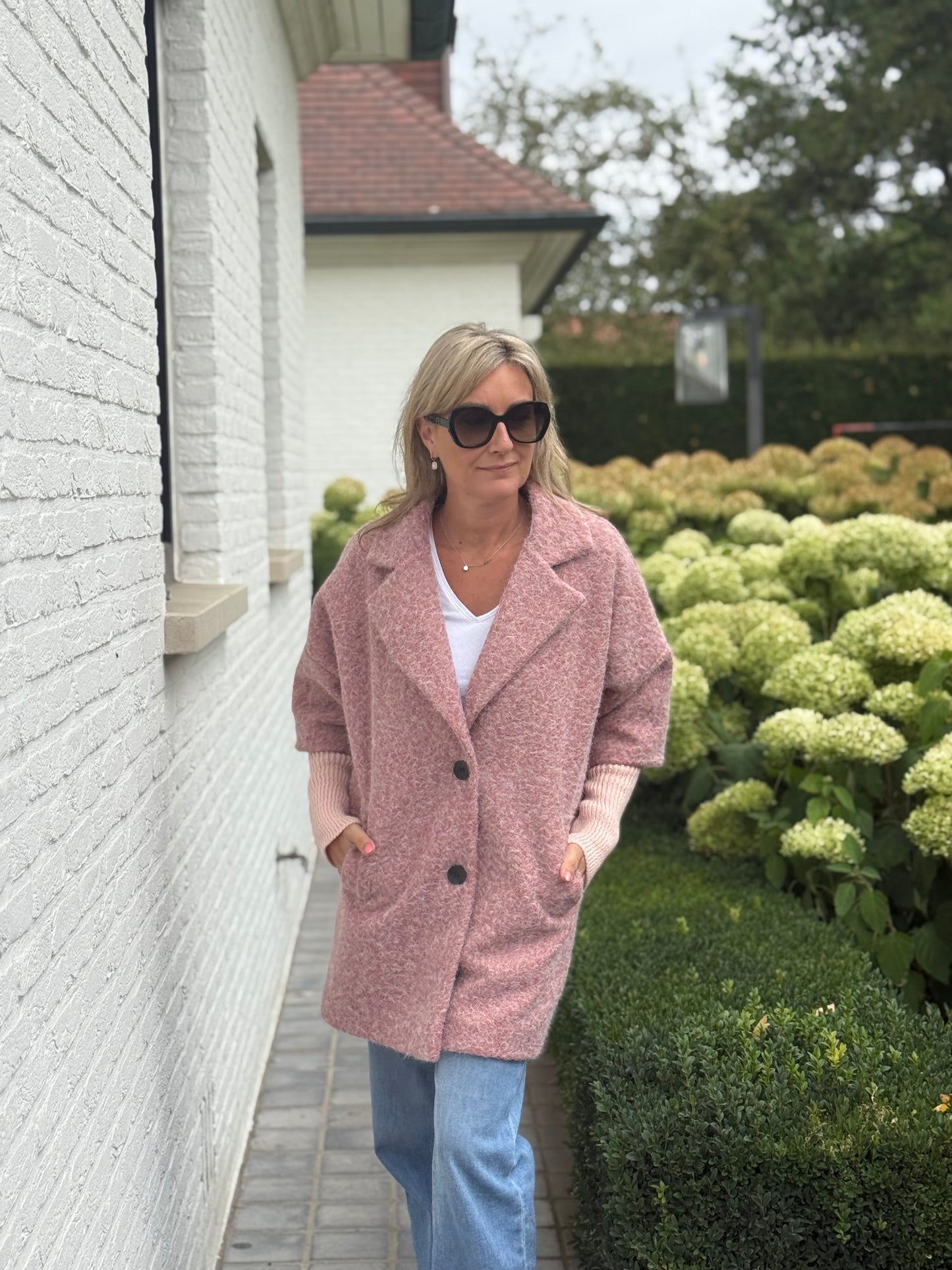 Korte jas Brenda roze