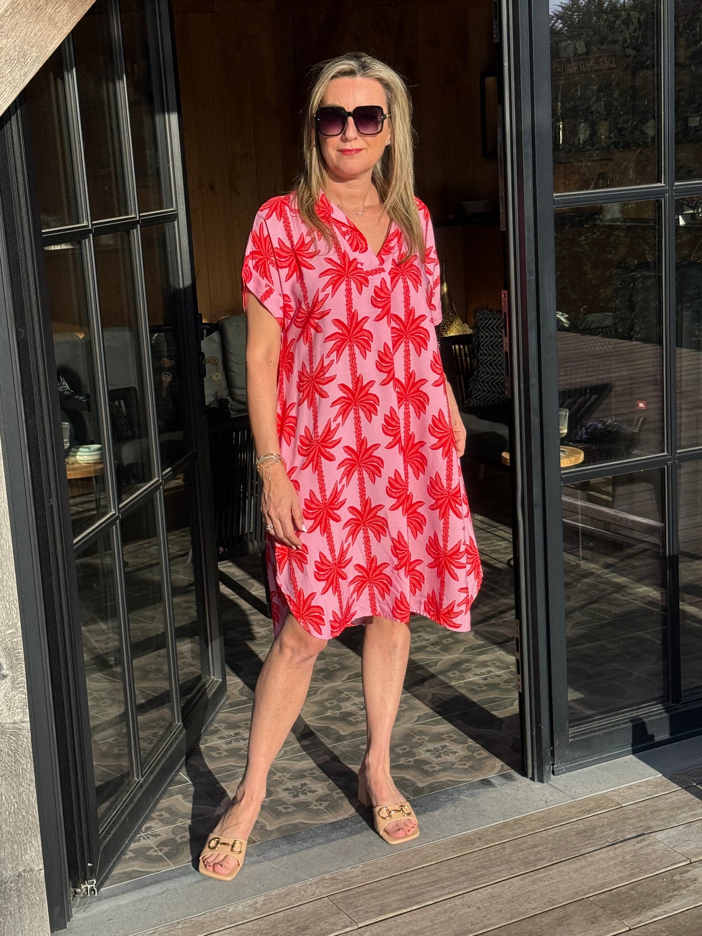 Kleed Cally Palm Red