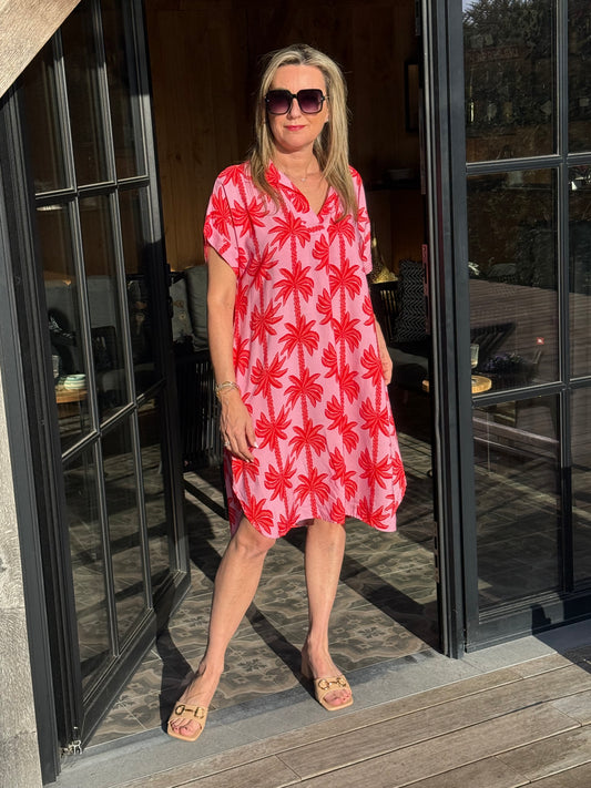 Kleed Cally Palm Red