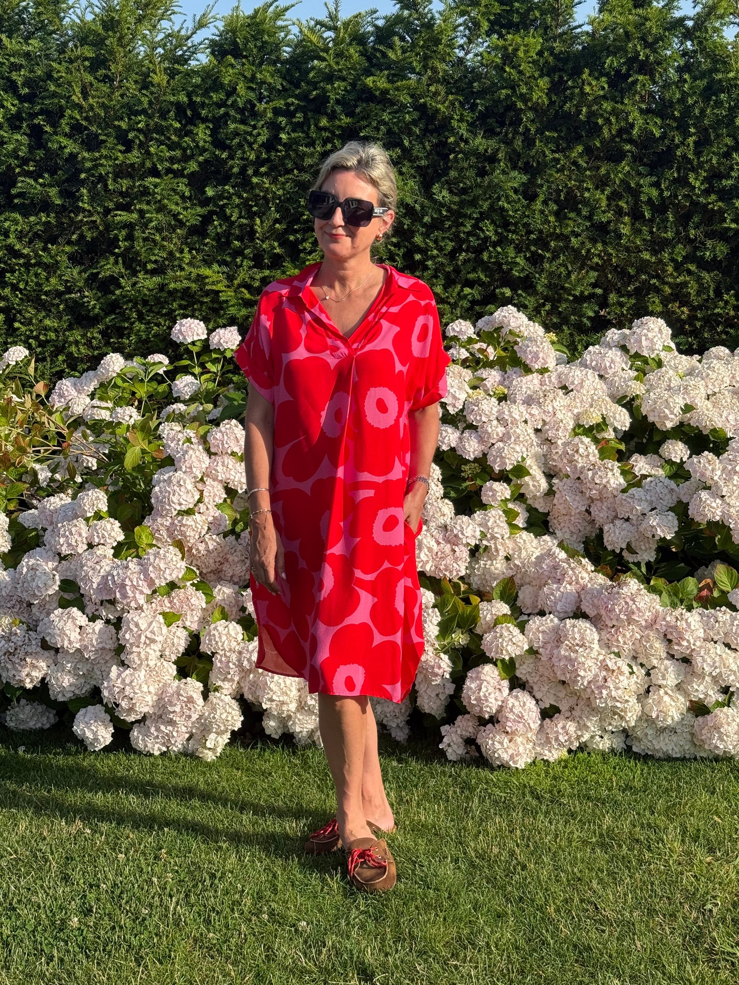 Kleed Cally Flowers Red Pink