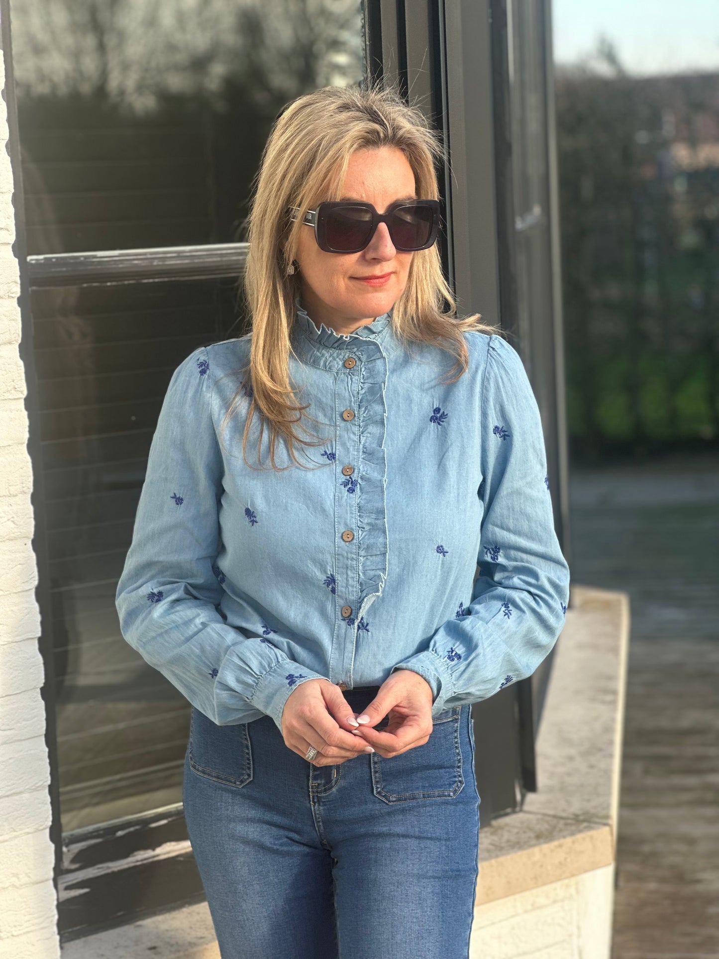 Blouse Jeans broderie