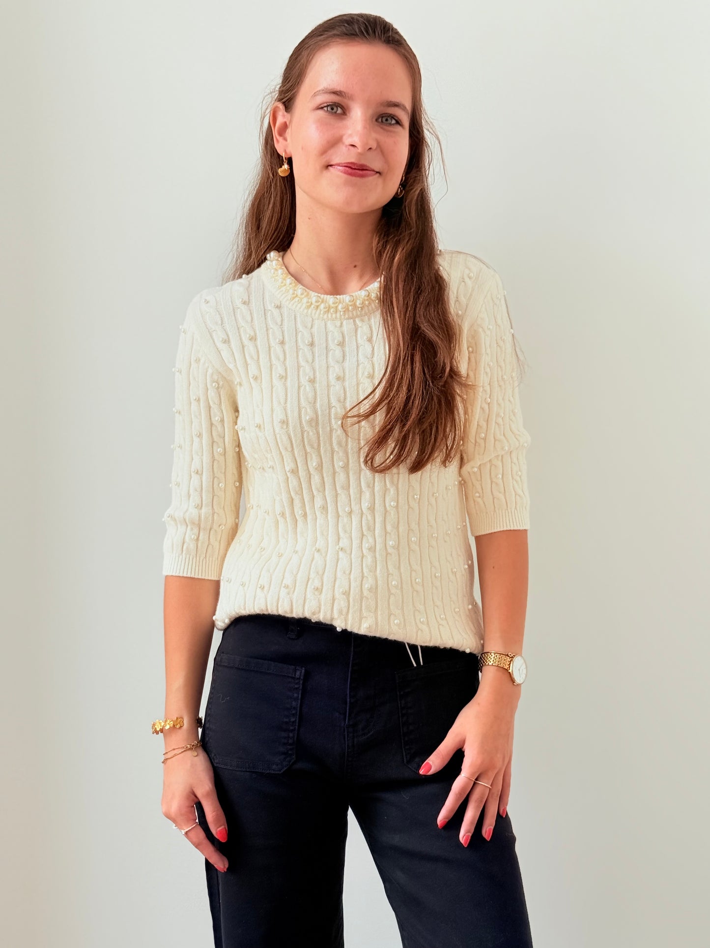 Pull Blanche beige